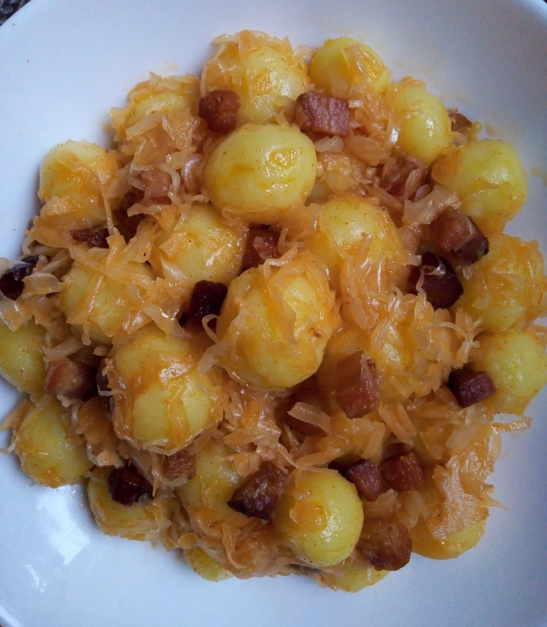 Potato Dumplings with Sauerkraut
