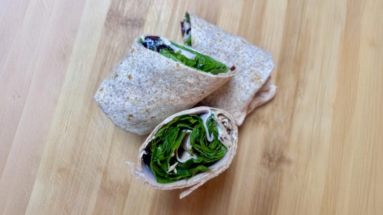 Wraps with Turkey Ham, Cranberries and Cream Cheese